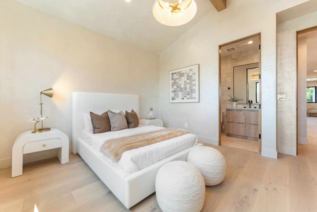 Modern staged living room prepared for Oxnard home photos before coastal area listing launch